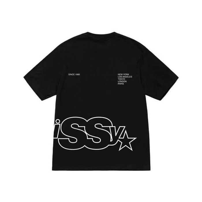STUSSY BIG LOGO TEE BLACK