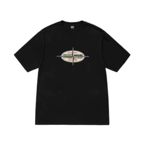 STUSSY OVAL TEE BLACK