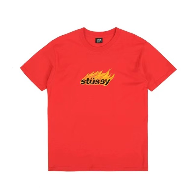 STUSSY FLAME TEE RED
