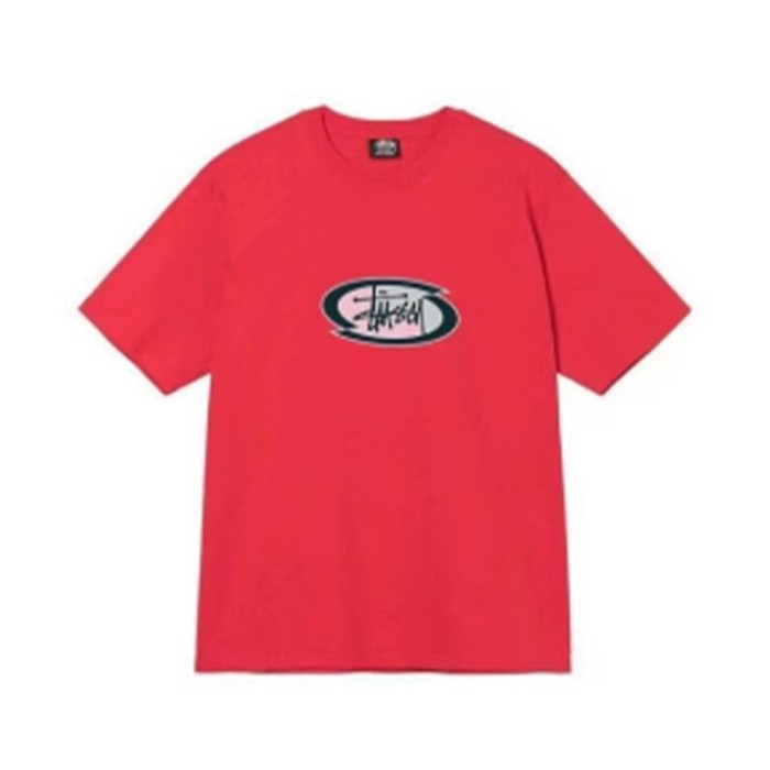 STUSSY OVAL TEE RED