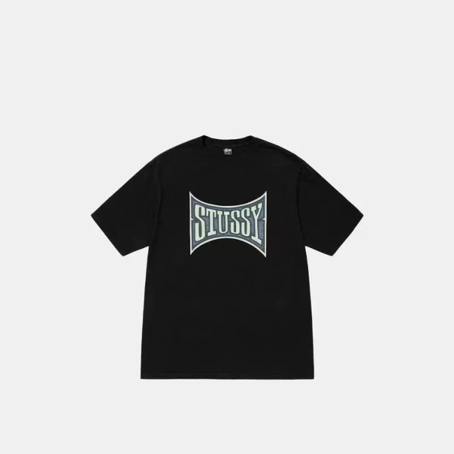 STUSSY  LOGO TEE BLACK