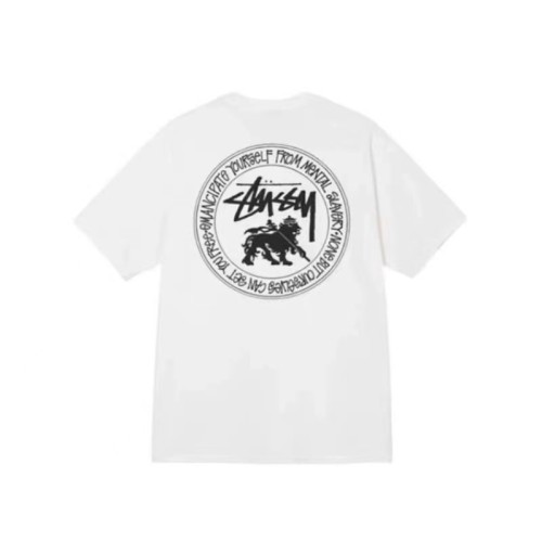 STUSSY LION PRINT TEE WHITE