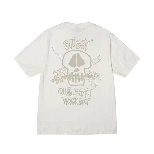 STUSSY SURFING SKULL TEE WHITE