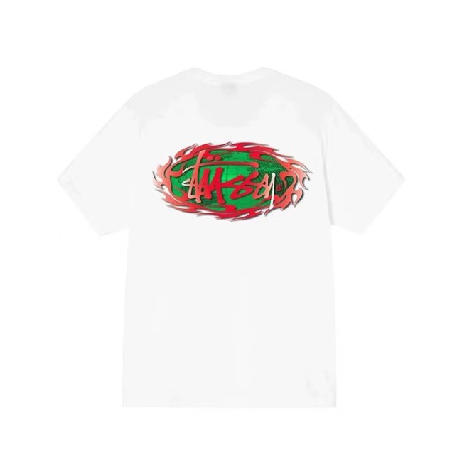 STUSSY BIG OVAL TEE WHITE