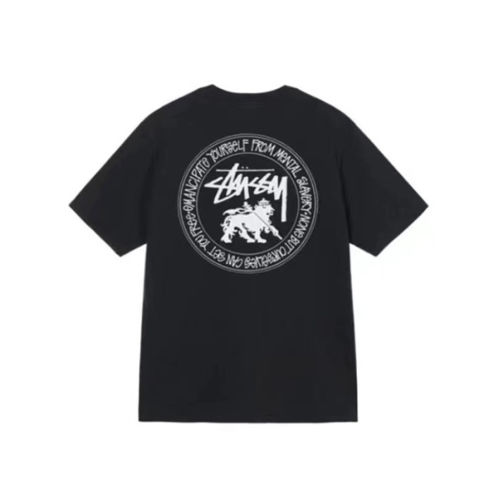 STUSSY LION PRINT TEE BLACK