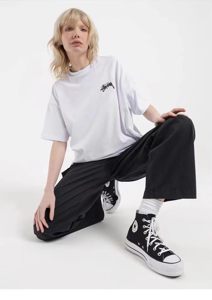 STUSSY CROWN PRINT TEE WHITE