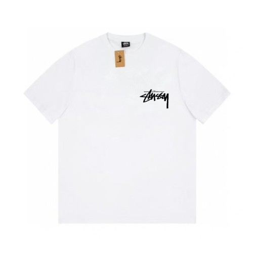 STUSSY BURNING FLAME TEE WHITE