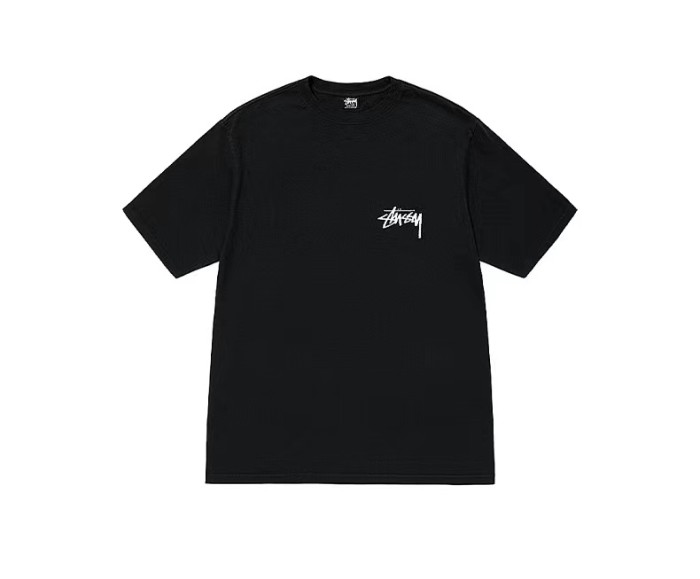STUSSY DAILY LIFE PRINT TEE BLACK
