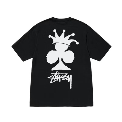 STUSSY CROWN PRINT TEE BLACK