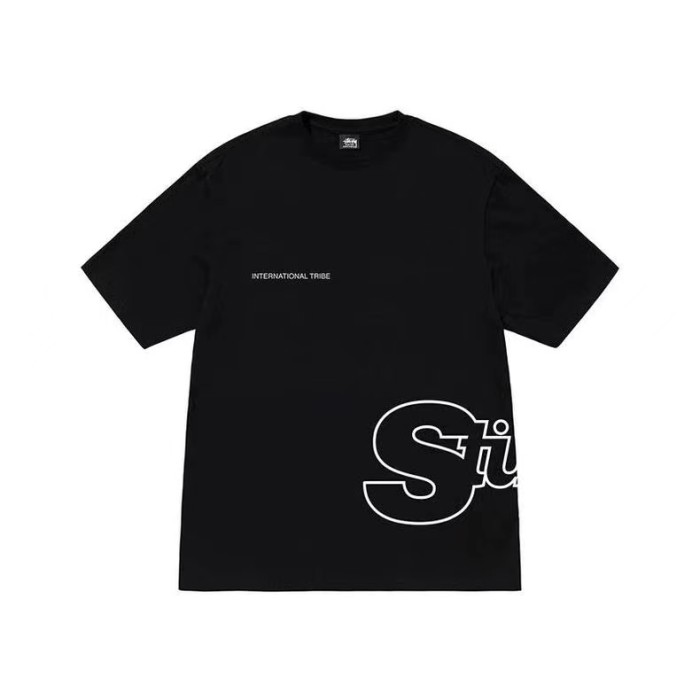 STUSSY BIG LOGO TEE BLACK