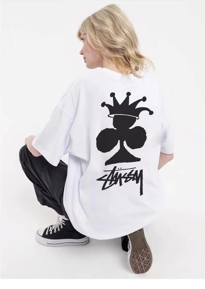 STUSSY CROWN PRINT TEE WHITE