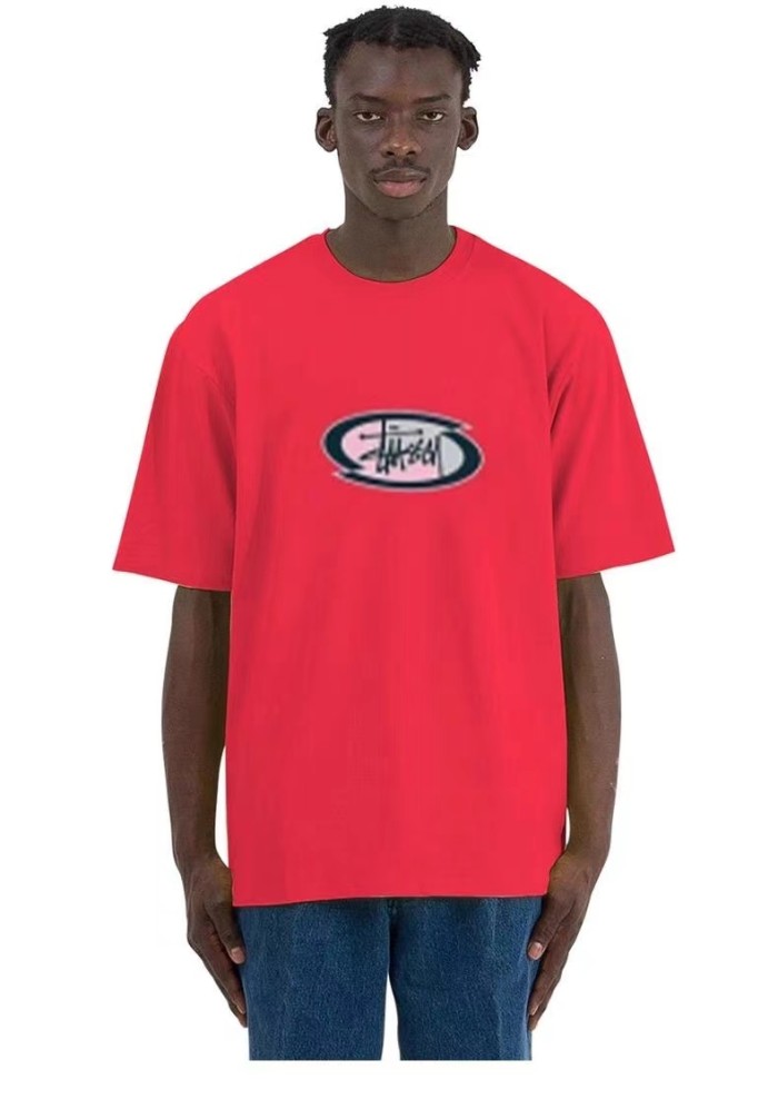 STUSSY OVAL TEE RED