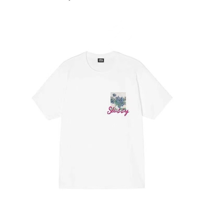 STUSSY  FLOWERS TEE WHITE