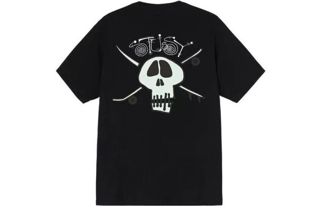 STUSSY  SKELETON TEE BLACK