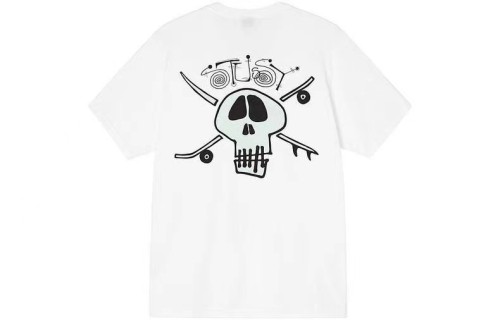 STUSSY  SKELETON TEE WHITE