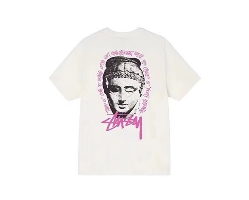 STUSSY  SCULPTURE HEAD TEE WHITE