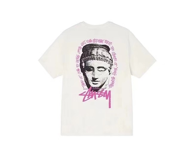 STUSSY  SCULPTURE HEAD TEE WHITE