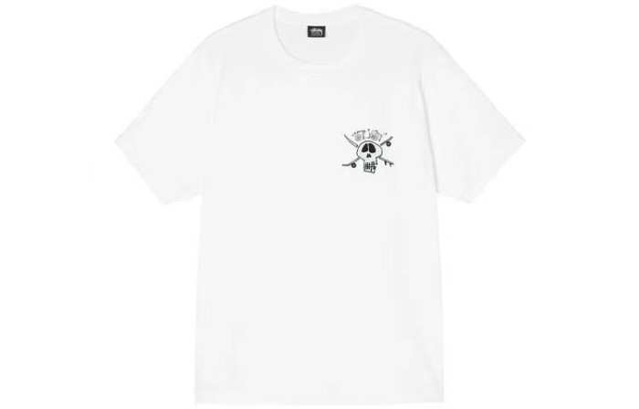 STUSSY  SKELETON TEE WHITE