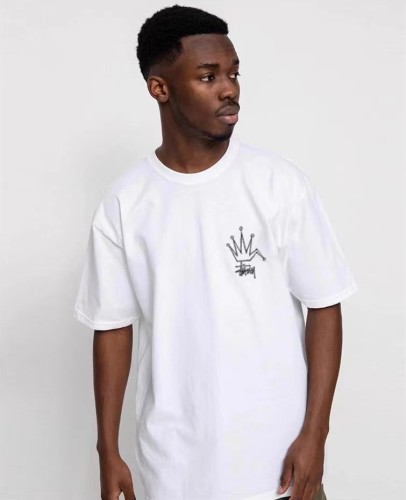 STUSSY  FOLDED CROWN TEE WHITE