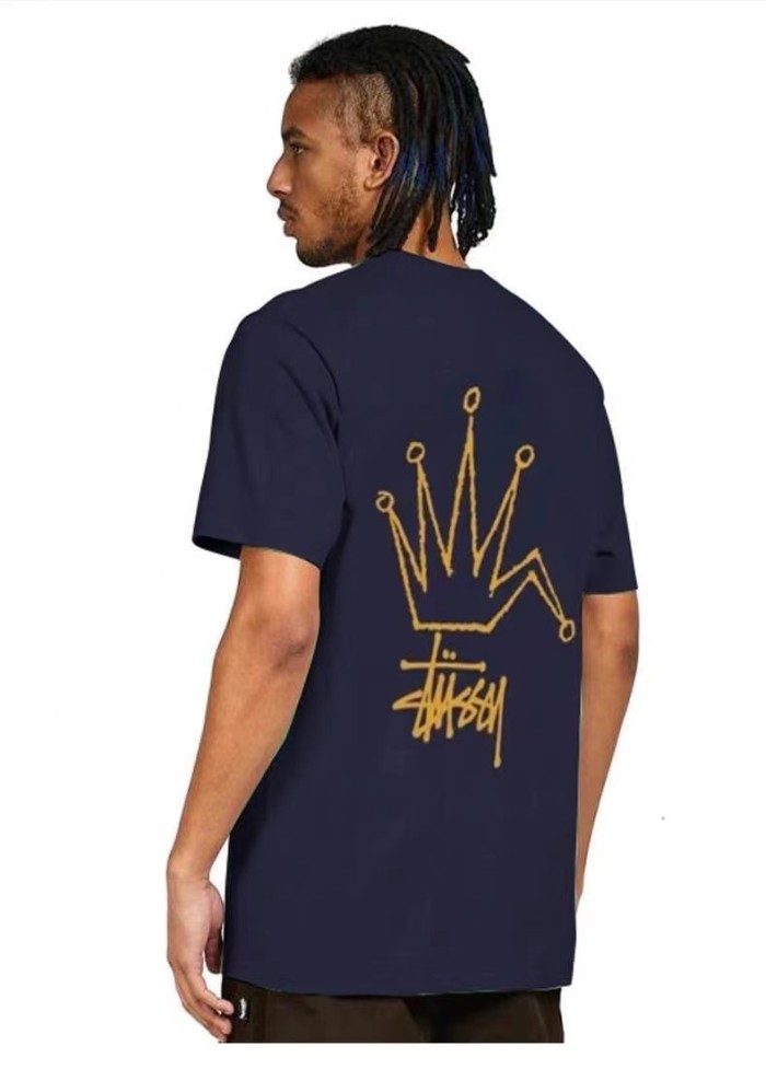 STUSSY  FOLDED CROWN TEE NAVY