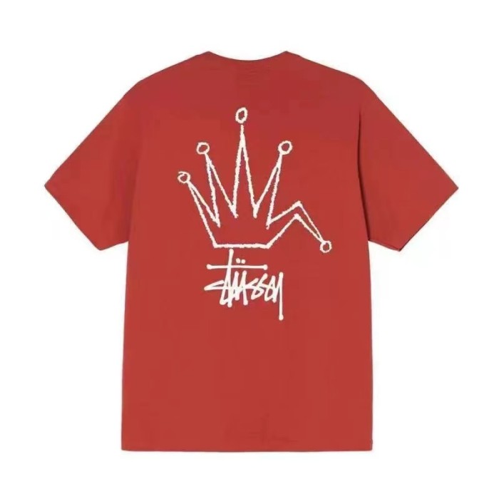 STUSSY  FOLDED CROWN TEE RED