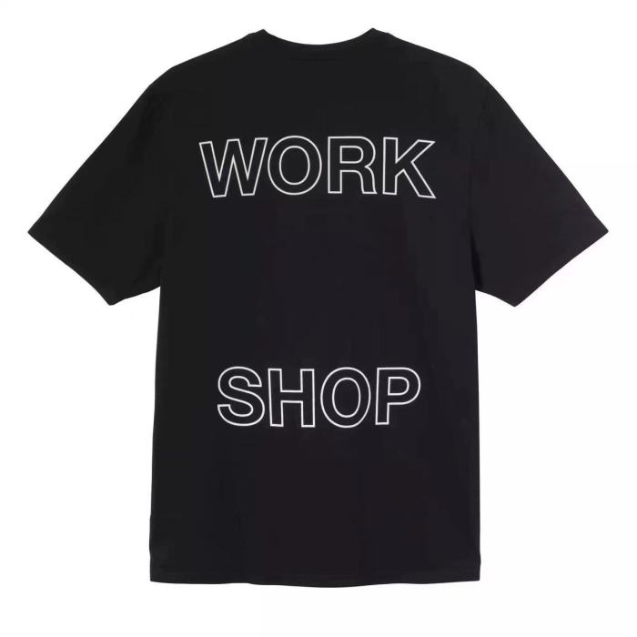 STUSSY WORK SHOP TEE BLACK
