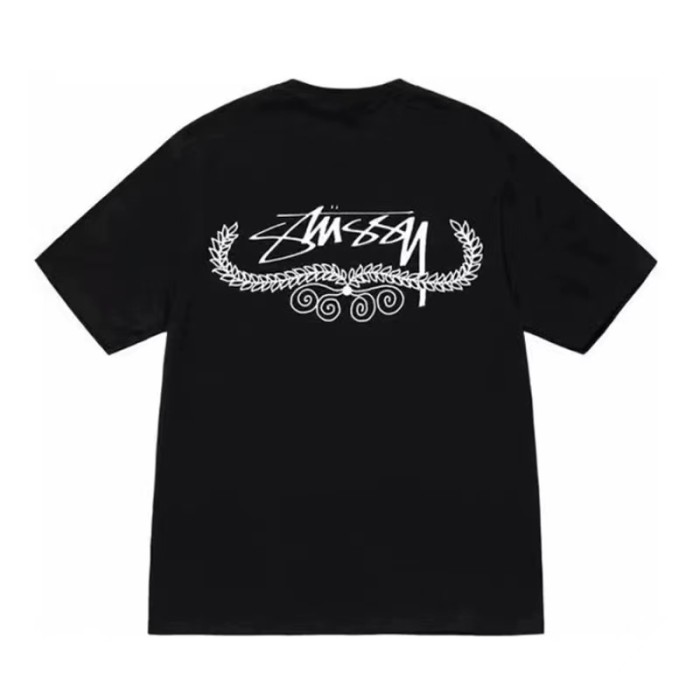 STUSSY WREATH TEE BLACK