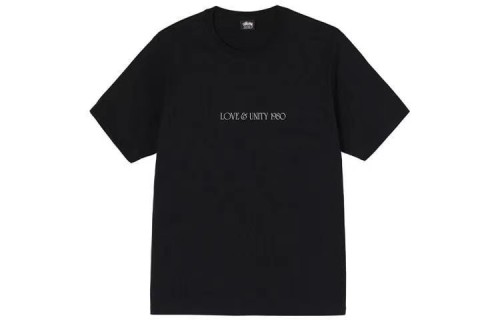 STUSSY  LOVE AND UNITY TEE BLACK