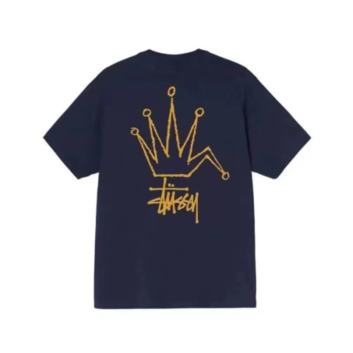 STUSSY  FOLDED CROWN TEE NAVY