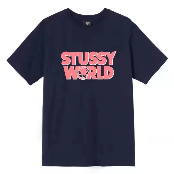 STUSSY EARTH PRINT TEE BLACK