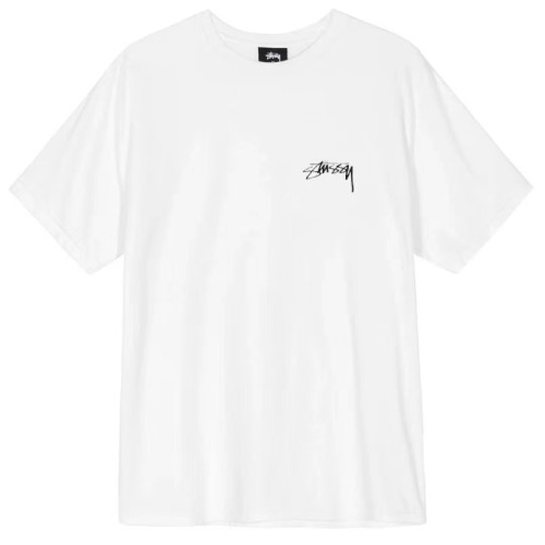 STUSSY GREEN LEAVES TEE WHITE