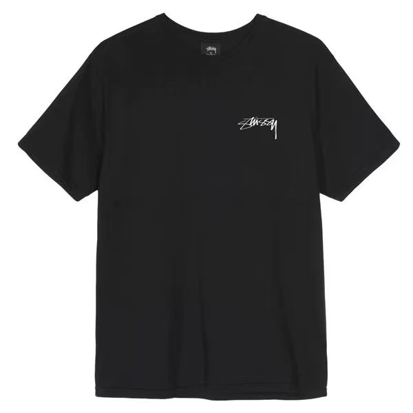 STUSSY GREEN LEAVES TEE BLACK