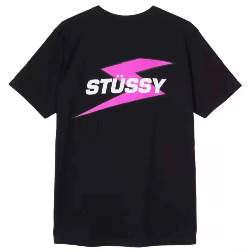 STUSSY LIGHTNING PRINT TEE BLACK
