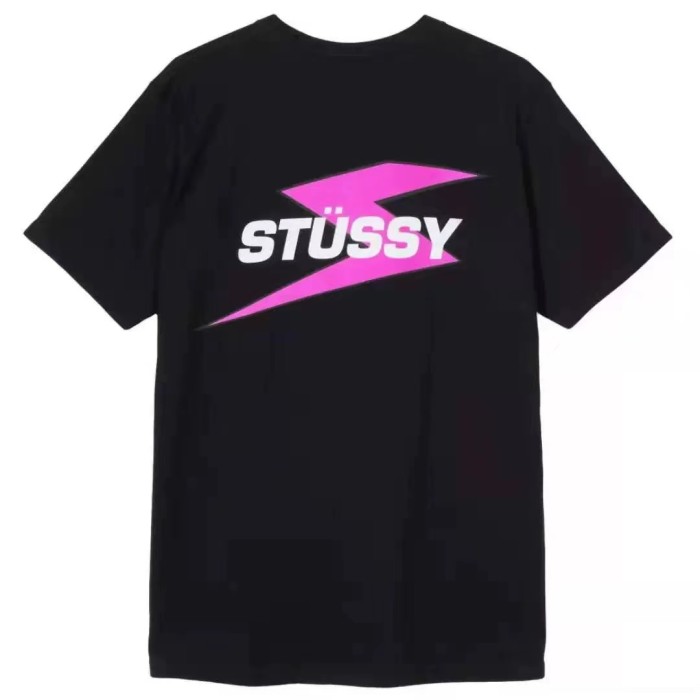 STUSSY LIGHTNING PRINT TEE BLACK