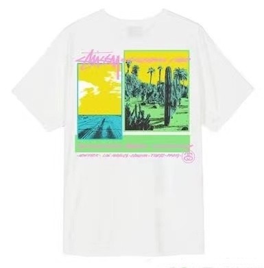STUSSY PALM TREE TEE WHITE