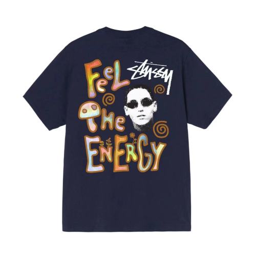 STUSSY SUNGLASSES CHARACTER TEE NAVY