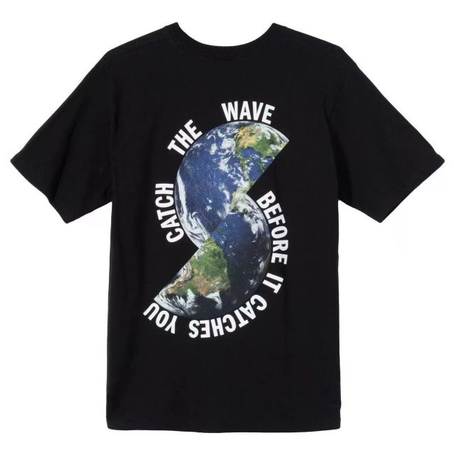 STUSSY HALF THE WORLD TEE BLACK