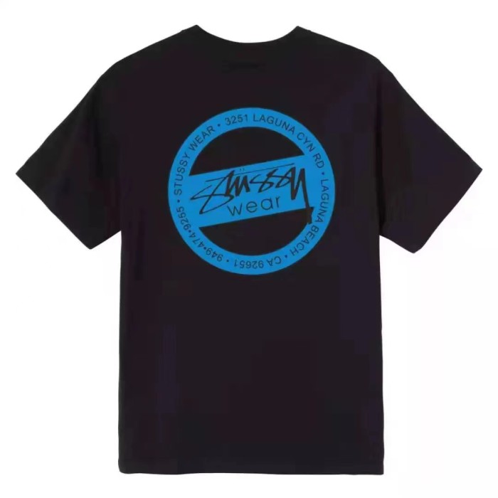 STUSSY SEAL PRINT TEE BLACK