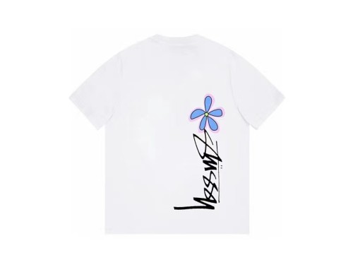 STUSSY FLOWER PRINT TEE WHITE