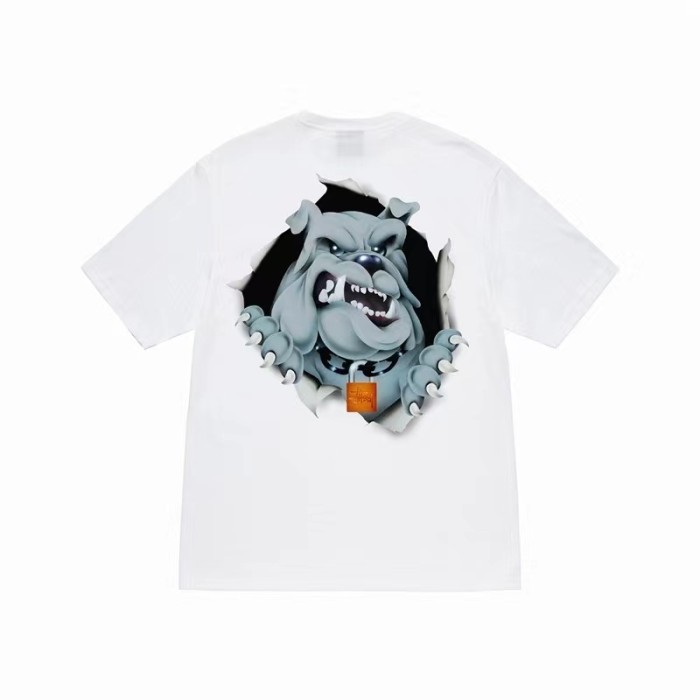 STUSSY DOG PRINT TEE WHITE