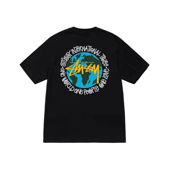 STUSSY NEW WORLD TEE BLACK