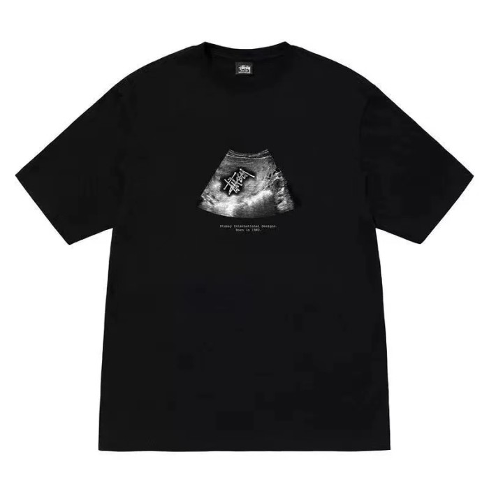 STUSSY PROJECTION PRINT TEE BLACK
