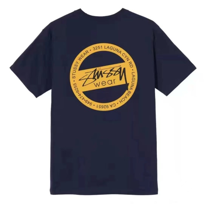 STUSSY SEAL PRINT TEE NAVY