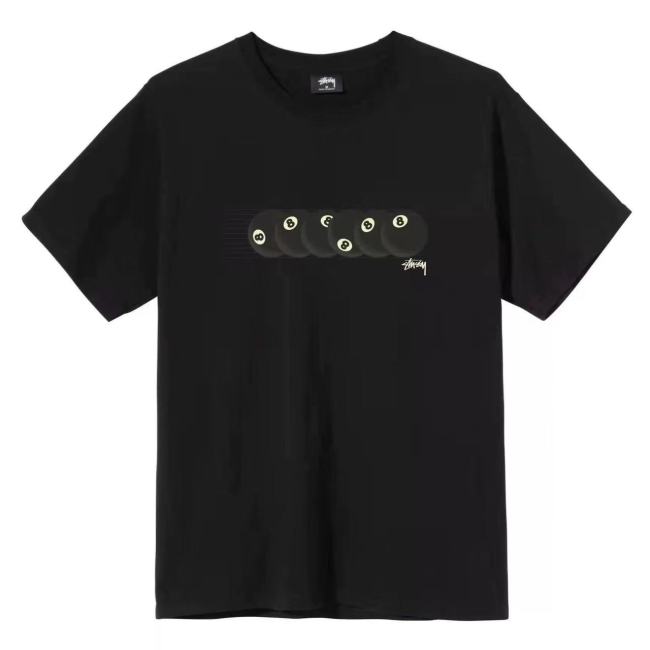 STUSSY 8 BALL TEE BLACK