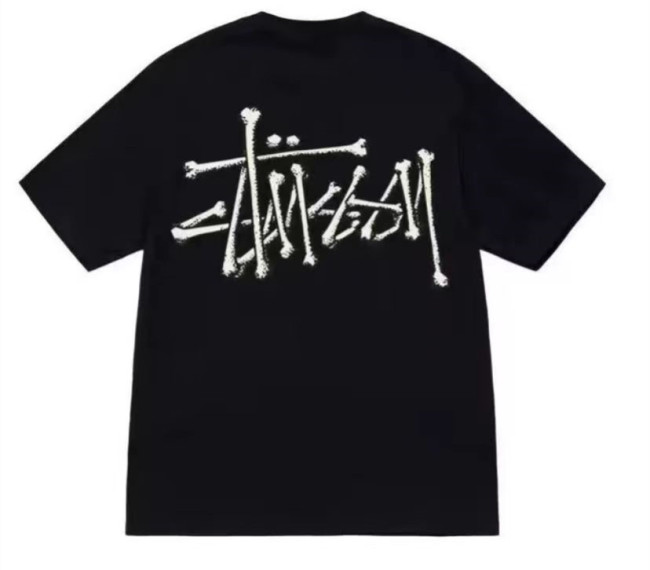 STUSSY BONE LOGO TEE BLACK