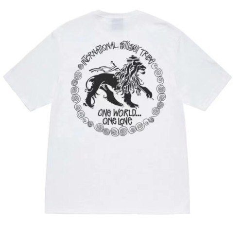 STUSSY LION PRINT TEE WHITE