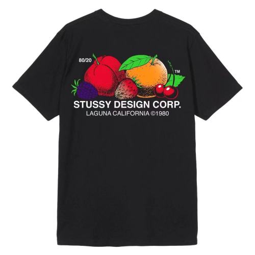 STUSSY FRUIT PRINT TEE WHITE