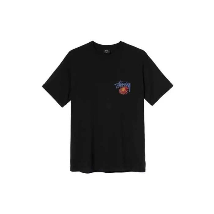 STUSSY SKULL PRINT TEE BLACK