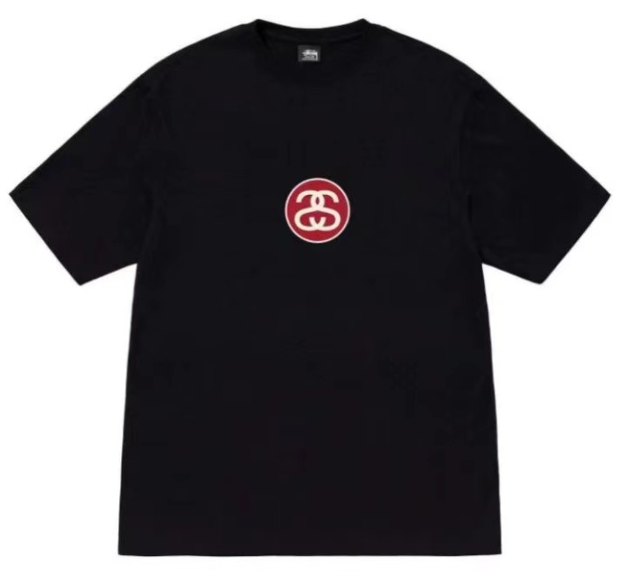 STUSSY DOUBLE S TEE BLACK