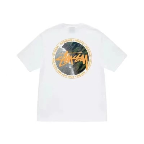 STUSSY COASTLINE PRINT TEE WHITE